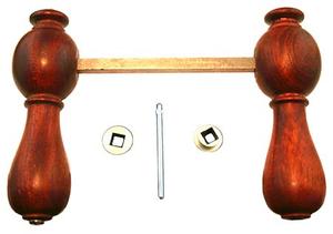 Originale Bubinga træhåndtag til porte & opgangsdøre