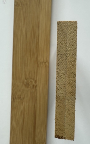 Udskåret Bambus plade 10 mm i mål fra B 800 x L 2400 mm