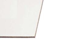 Hvid 3 mm masonitplade 2 sider efter mål fra B 800 til 1200 x L 800 til 2400 mm